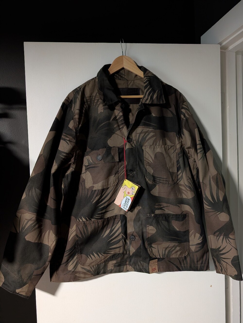 Naked And Famous Made In Canada Mens Workwear Camouflage Chore Coat Xl